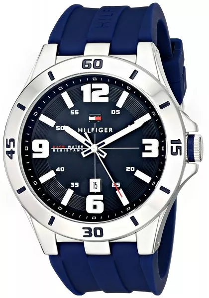 Tommy Hilfiger Men's Skywinder Stainless Steel and Leather Strap Watch